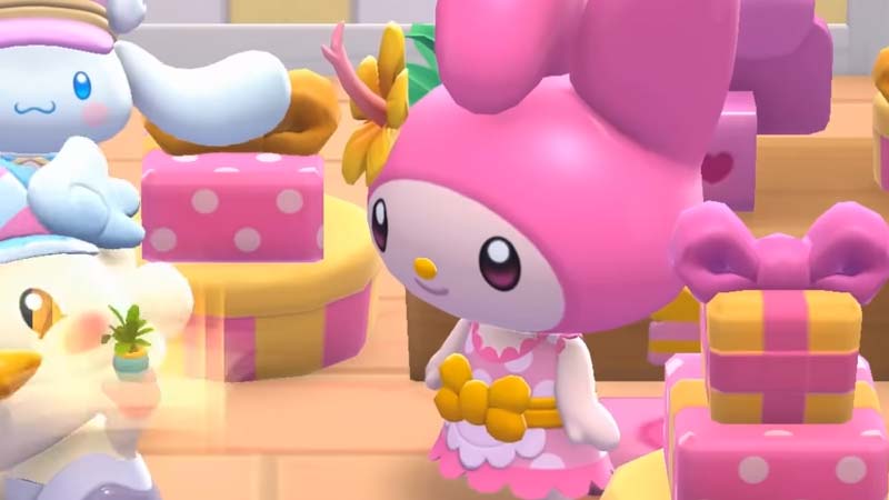 find strawberry crates in hello kitty island adventure