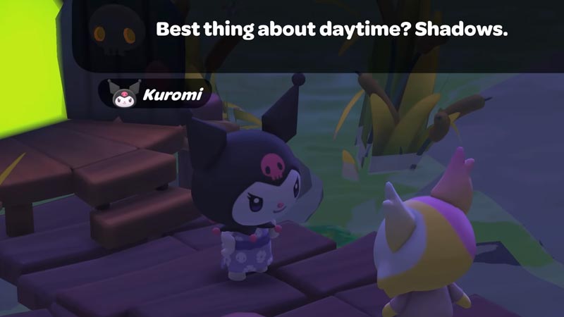 friendship with kuromi in hello kitty island adventure