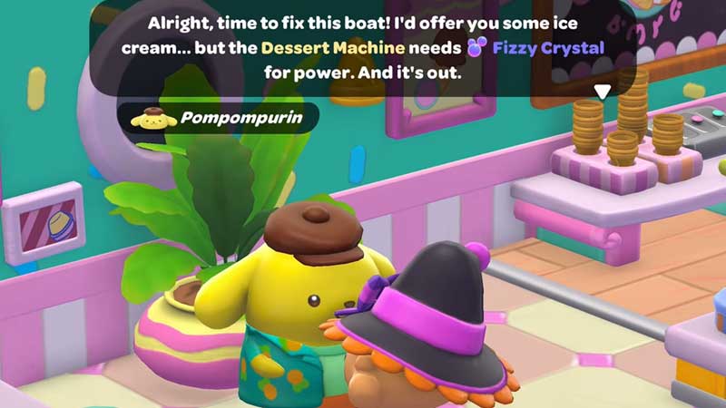 get soda machine in hello kitty island adventure