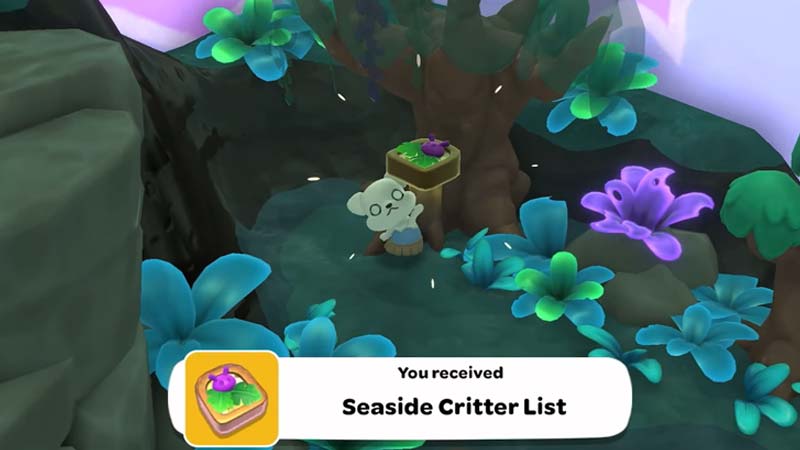 how to find seaside critter list in hello kitty island adventure