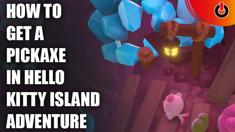 how to get a pickaxe in hello kitty island adventure