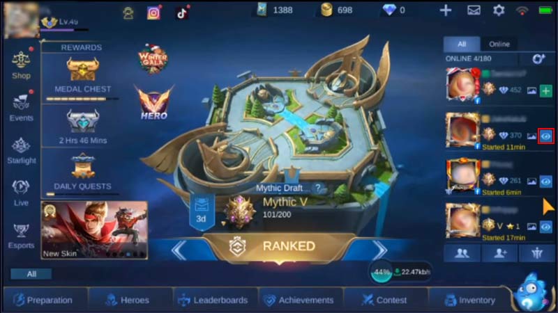 Steps to Watch Friends Game in Mobile Legends Bang Bang
