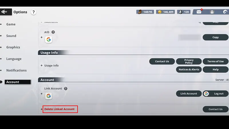 Remove or Delete an Account in BCM